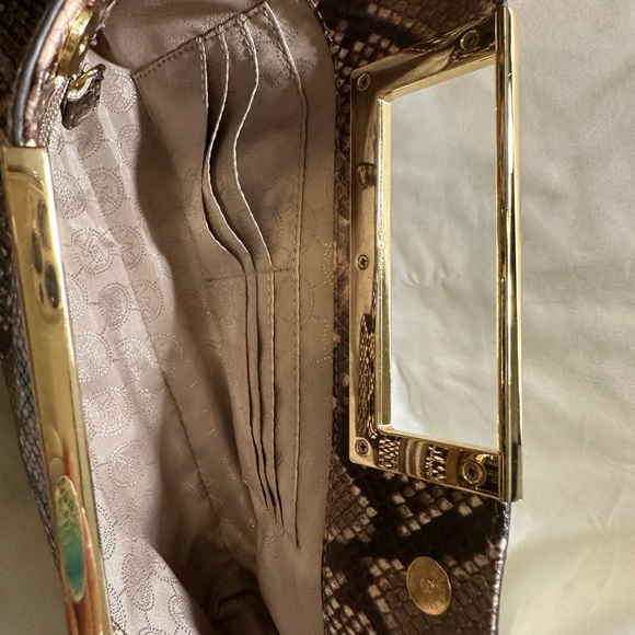 Michael Kors Blush Snakeskin Clutch - Picture 5 of 9